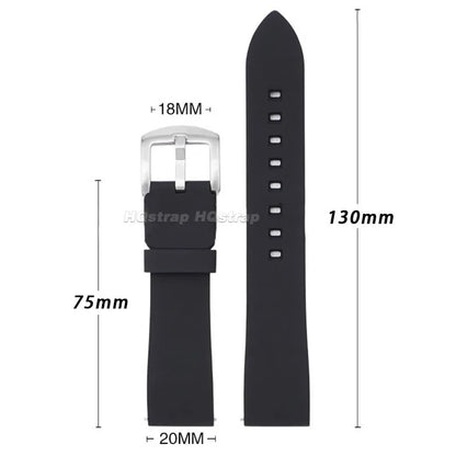 Silicone Strap 18mm 19mm 20mm 21mm 22mm 24mm Quick Release Watchband for Rolex for Omega Bracelet Waterproof Universal Wristabnd