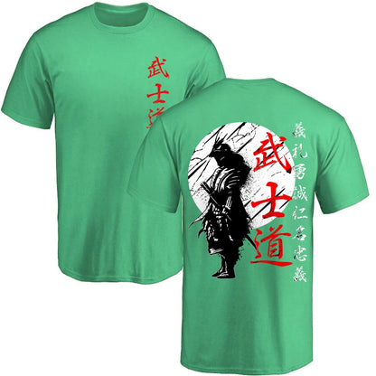 Japan Samurai Spirit T Shirts For Men Oversized 100% Cotton