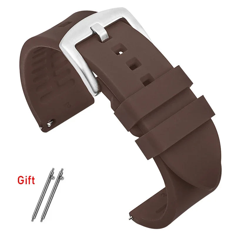 Silicone Strap 18mm 19mm 20mm 21mm 22mm 24mm Quick Release Watchband for Rolex for Omega Bracelet Waterproof Universal Wristabnd
