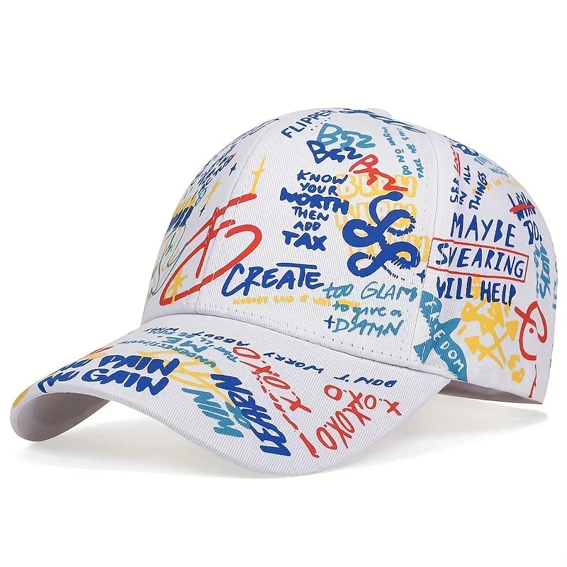 Fashion Graffiti Printing Baseball Cap Outdoor Cotton Casquatte Hat Men Women Summer Sun Hats Adjustable Hip Hop Caps Gorras