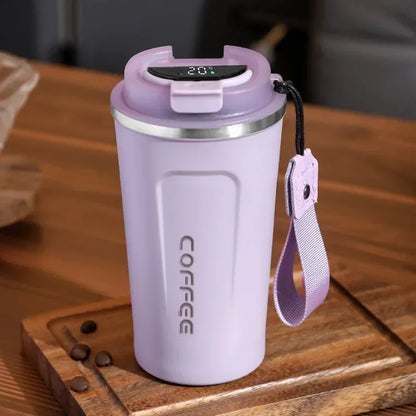 Stainless Steel Thermos Coffee Mug 380ml/510ml – Temperature Display Vacuum Flask