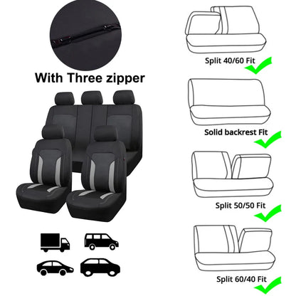 AUTO PLUS Universal Gray Mesh Car Seat Covers