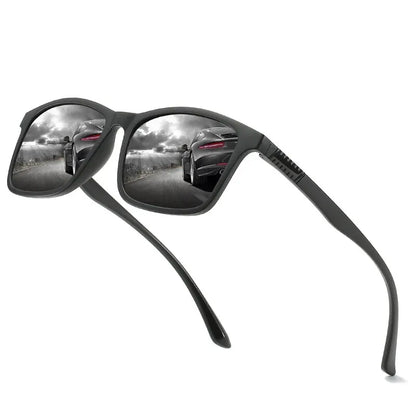 Luxury Polarized Sunglasses for Men – Ultra-Light TR90 Vintage Square Eyewear