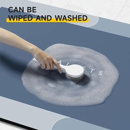 Large Super Absorbent Diatomite Bath Mat - Quick Dry, Non-slip And Water-absorbing Floor Mat, Soft And Comfortable Bathroom Mat, Suitable for Bathroom, Shower, Laundry Room, Bedroom, Living Room, Doorstep Mat, Kitchen Floor M