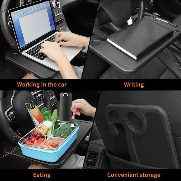 All-in-One Car Steering Wheel Tray