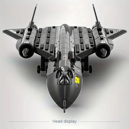 Military SR-71 Blackbird aircraft puzzle assembly toy
