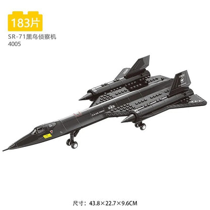 Military SR-71 Blackbird aircraft puzzle assembly toy