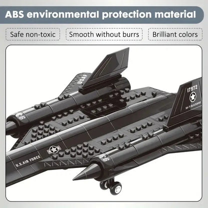 Military SR-71 Blackbird aircraft puzzle assembly toy