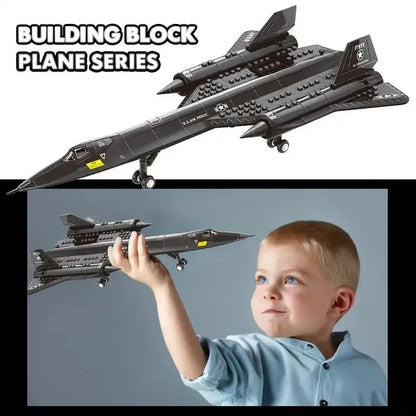 Military SR-71 Blackbird aircraft puzzle assembly toy